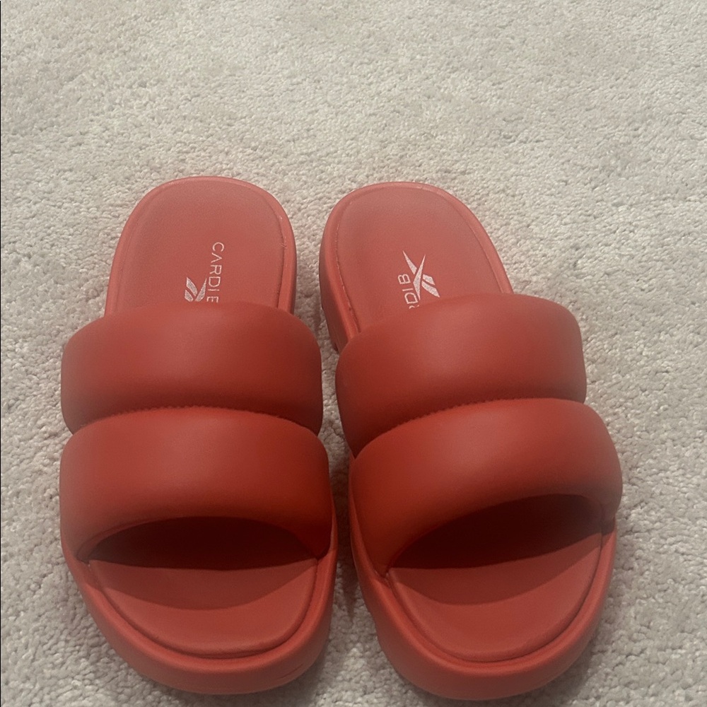 Reebok Cardi B sandals in mars red